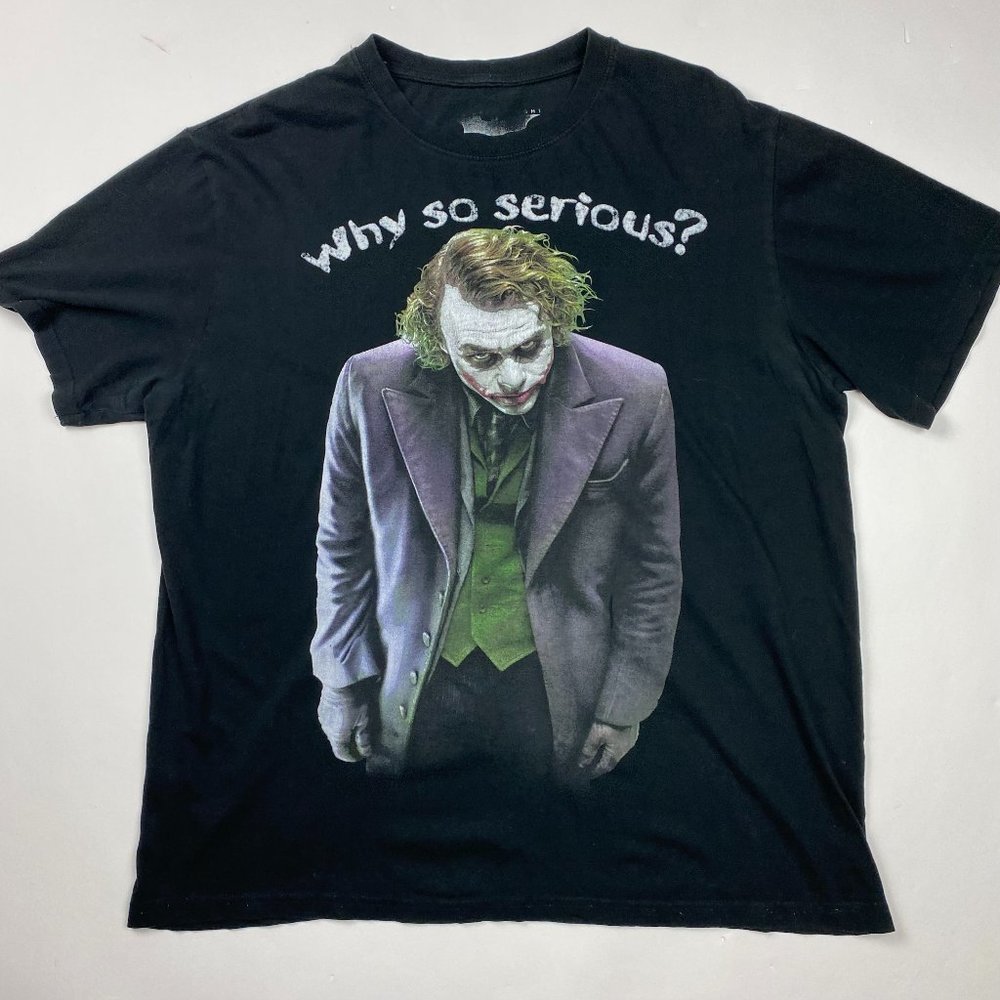 Vintage The Dark Knight Joker T Shirt Mens Large Why So Serious Heath Ledger